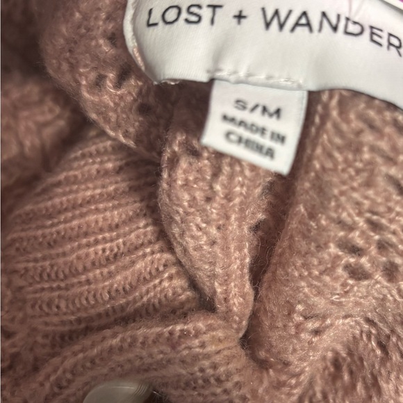 NEW Lost + Wander Blush Pale Rose Ruffled Sweater Victorian Inspired - Picture 4 of 4